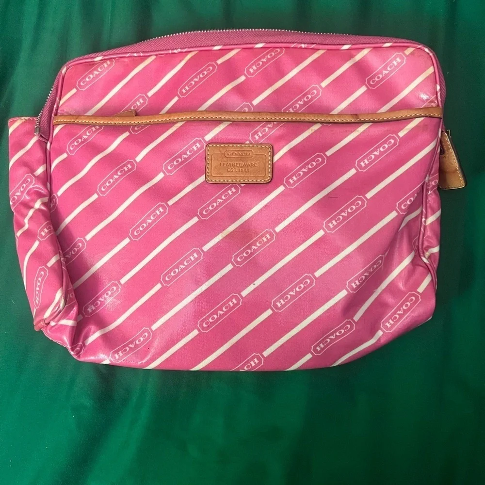 Coach Pink Cometic Travel Bag
